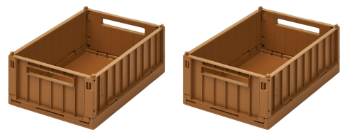 Zestaw dwóch skrzynek do przechowywania Weston S Liewood - GOLDEN CARAMEL