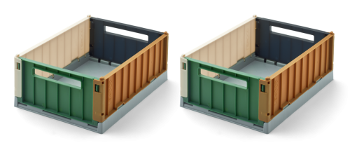 Zestaw dwóch skrzynek do przechowywania Weston S Liewood - SEA BLUE MULTI MIX