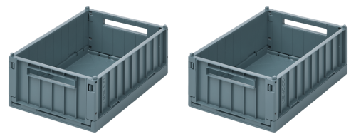 Zestaw dwóch skrzynek do przechowywania Weston S Liewood - WHALE BLUE