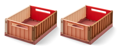 Zestaw dwóch skrzynek do przechowywania Weston S Liewood - DUSTY RASPBERRY MULTI MIX