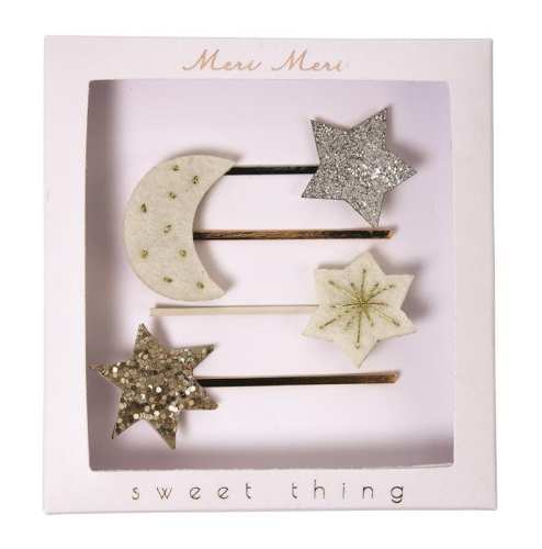 Wsuwki do włosów Meri Meri - Księżyc i gwiazdka
