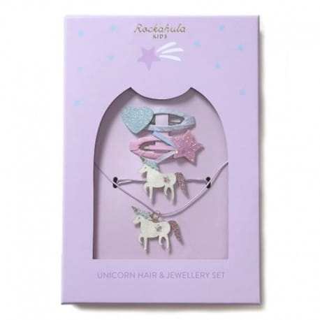 Zestaw biżuterii dla dziewczynki Rockahula Kids - Unicorn Hair & Jewellery Set