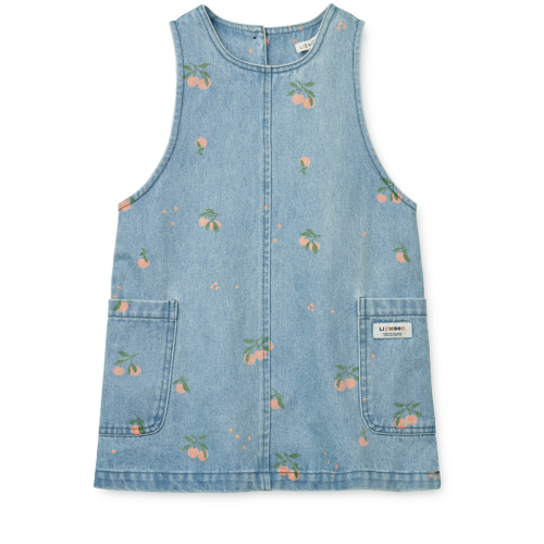 Sukienka jeansowa Angelica  Liewood - PEACH / LIGHT BLUE DENIM