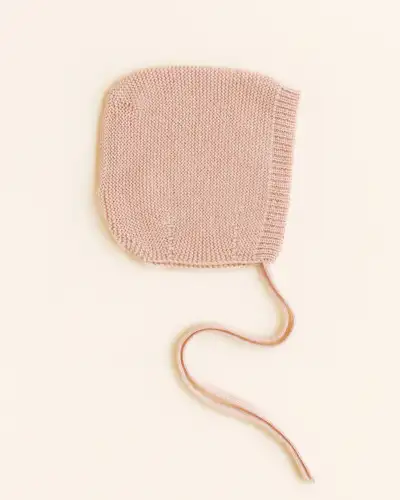 Bonetka Newborn z wełny merino HVID - Apricot