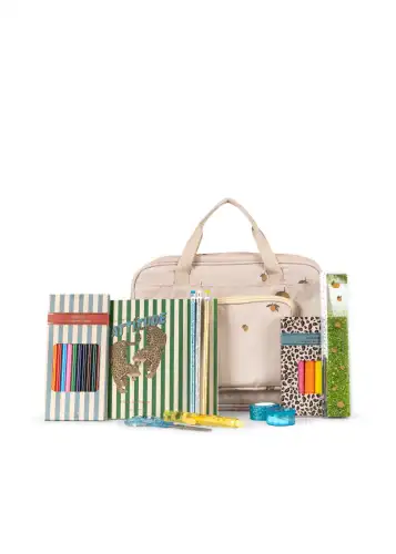 Torba podróżna z akcesoriami papierniczymi Konges Sloejd - LEMON