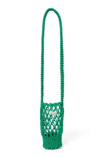 Torba na butelkę z makramy Studio Noos - Green