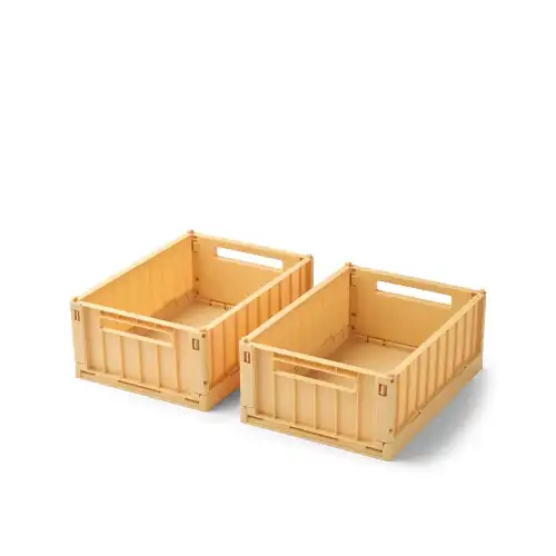 Zestaw dwóch skrzynek do przechowywania Weston S Liewood - LEMON YELLOW