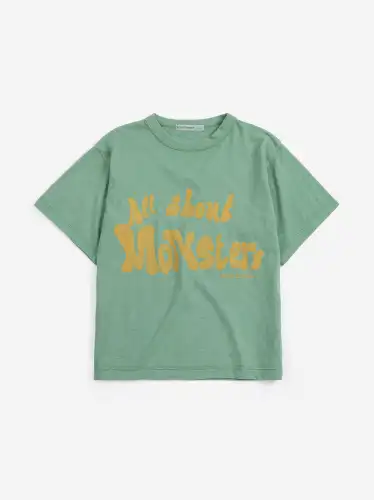 Koszulka All About Monsters, BOBO CHOSES - LIGHT GREEN
