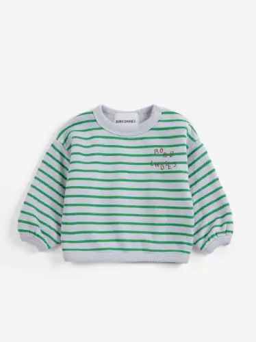 Bluza Bobo Choses stripes, BOBO CHOSES - LIGHT HEATHER