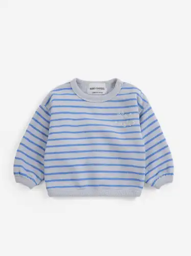 Bluza Bobo Choses stripes, BOBO CHOSES - LIGHT HEATHER GREY BLUE