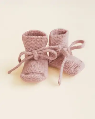 Buciki z wełny merino Hvid - Powder / 9-15M 