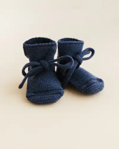 Buciki z wełny merino Hvid - Blue / 0-9M  
