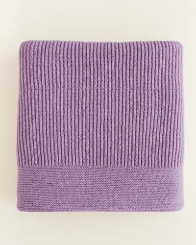 Koc Gaston z wełny merino HVID - Lavender