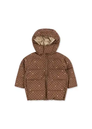 Kurtka puchowa NUKA Konges Sloejd - CHERRY DOT MARRONE