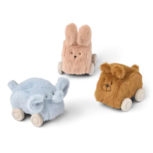 Pluszowe samochody Ansel 3-sztuki Liewood - PALE TUSCANY MIX
