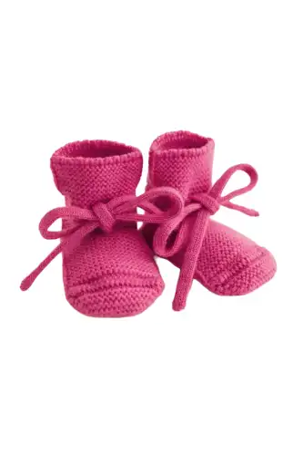 Buciki z wełny merino Hvid - Fuchsia / 0-9M 