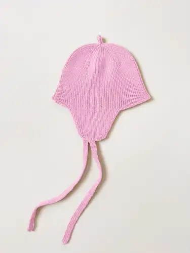 Bonetka Kota z wełny merino HVID - Cotton candy