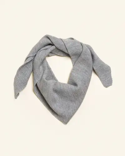Trójkątny szalik Josephina z wełny merino HVID - Grey Melange