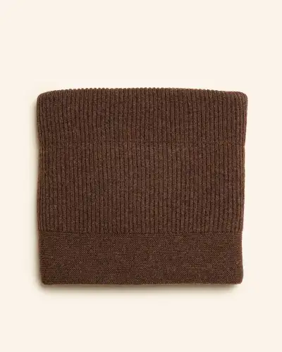 Koc Gaston z wełny merino HVID - Dark Brown