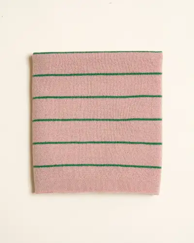 Koc Harry z wełny merino HVID - Powder / Grass