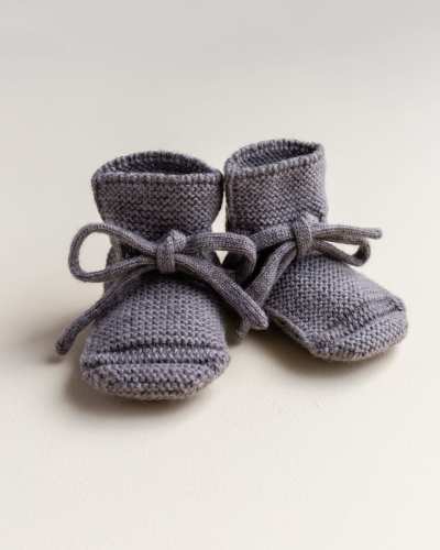 Buciki z wełny merino Hvid - Otter / 0-9 M  